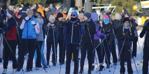 G1 õpilased talvisel liikumispäeval